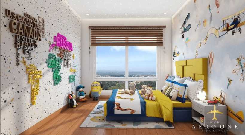 2 BHK Panoramic Kids Bedroom - MVN Aero One Devanahalli