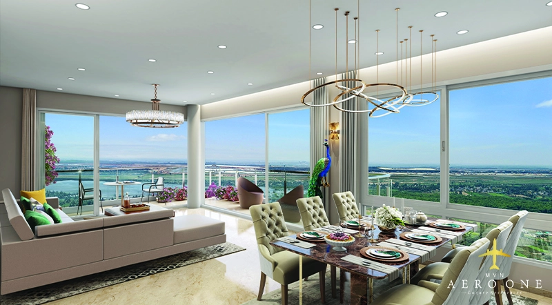 3 BHK Panoramic Living Room - MVN Aero One Devanahalli